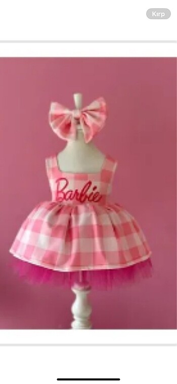 18-24 Ay Beden pembe Renk Barbie elbise