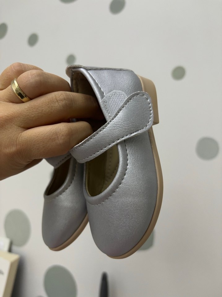 Kız Çocuk Gri Cırtlı Babet - Görsel 2