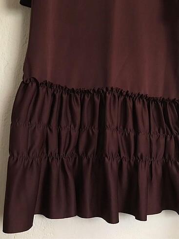 m Beden bordo Renk Zara Günlük Elbise