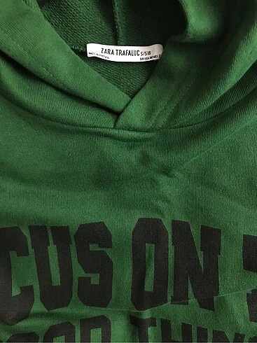 m Beden Zara Kısa Kapüşonlu Sweatshirt