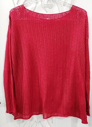 universal Beden kırmızı Renk kırmızı fileli mevsimlik bayan bluz kazak