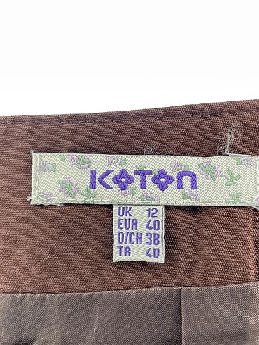 40 Beden kahverengi Renk Koton Mini Etek %70 İndirimli.