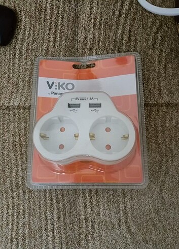 Viko 5v 1.1A usb'li 2'li priz