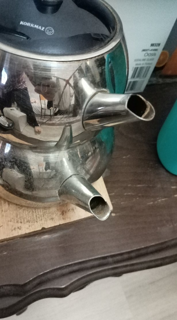 Korkmaz Çelik Çaydanlık Seti orta boy arızalı - Görsel 3