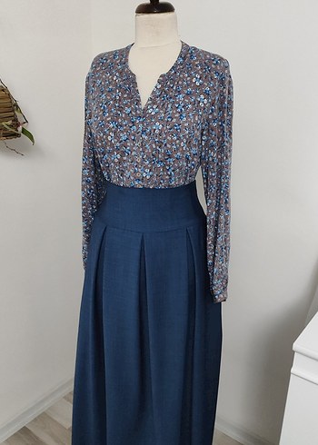 Mavi uzun etek - Görsel 17