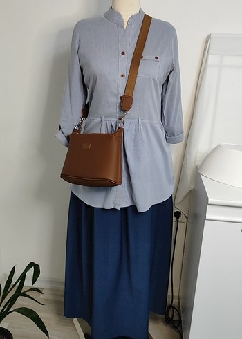 Mavi uzun etek - Görsel 13