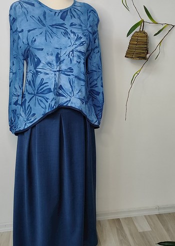 Mavi uzun etek - Görsel 14