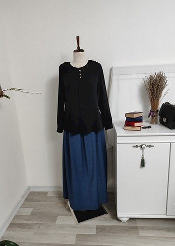 Mavi uzun etek - Görsel 18