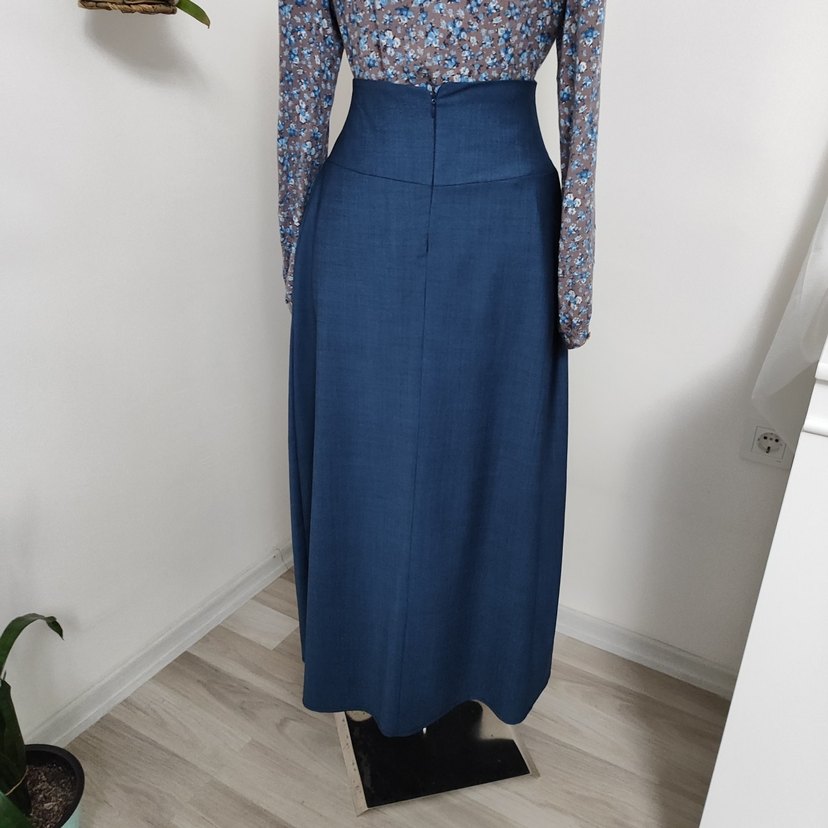 Mavi uzun etek - Görsel 4