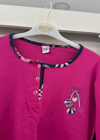 Diğer Çiçek Desenli Pembe Kadın Pijama Takımı