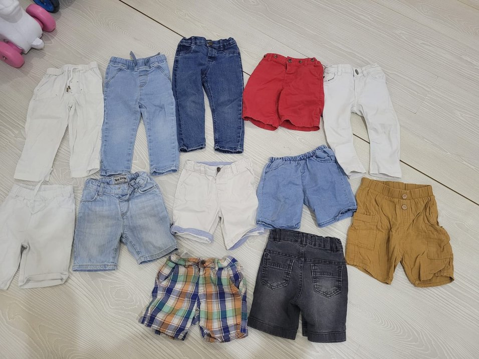 Erkek Çocuk Çok Renkli Salaş Denim Şortlar - Görsel 2