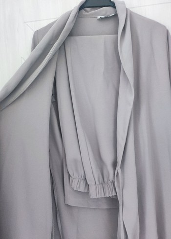 Gri Mini Uzun Kollu Kadın alt üst ceket takım - Görsel 3