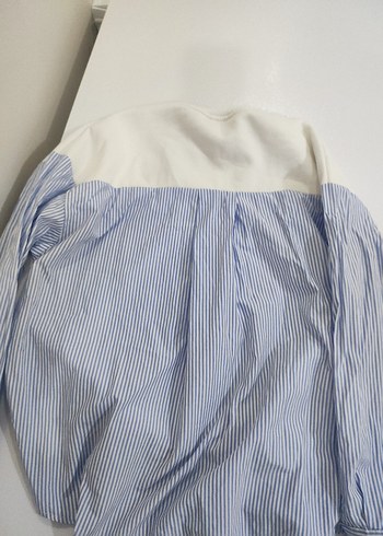 Düğmeli Pamuklu Beyaz Sweatshirt - Görsel 2