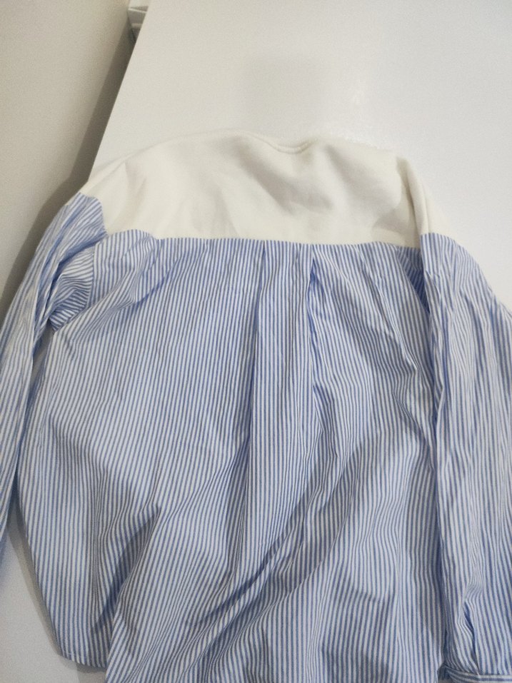 Düğmeli Pamuklu Beyaz Sweatshirt - Görsel 2