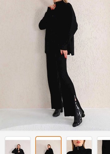 Siyah Regular Fit Midi Kadın Takım - Görsel 2