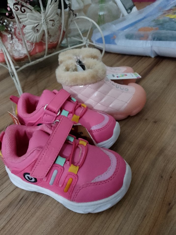Pembe Kürklü Kız Çizmesi Vicco İlk adım ayakkabısı bot - Görsel 4