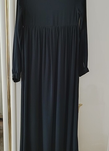Robalı siyah elbise