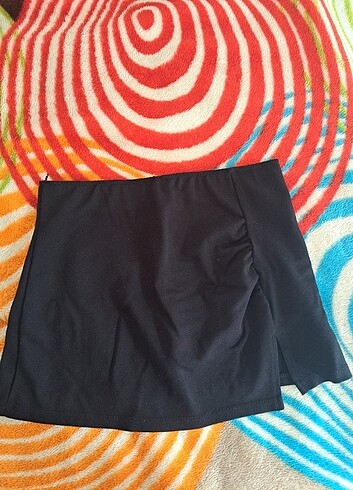 bershka büzgülü mini etek