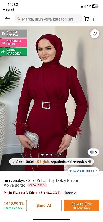 m Beden bordo Renk Elbise yenidir hiç bir deformesi yoktur