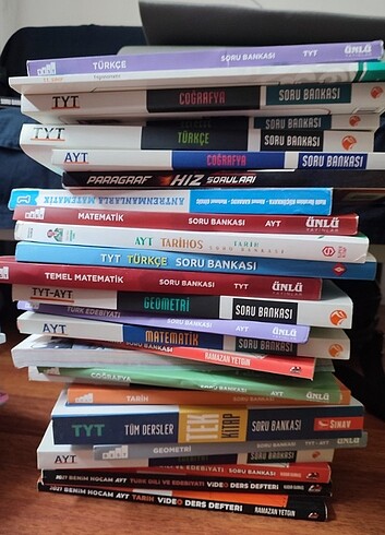  Üniversite sınavına hazırlık kitaplar