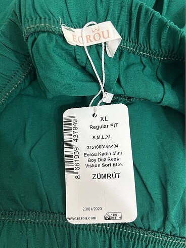 xl Beden Yeşil Mini Şort Etek