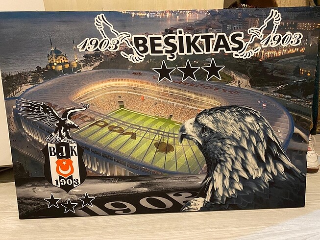 Beşiktaş tablosu ışıklı