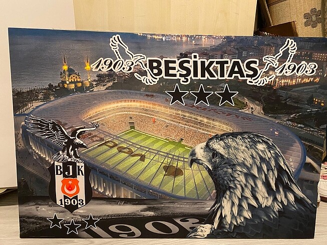  Beden Beşiktaş tablosu ışıklı