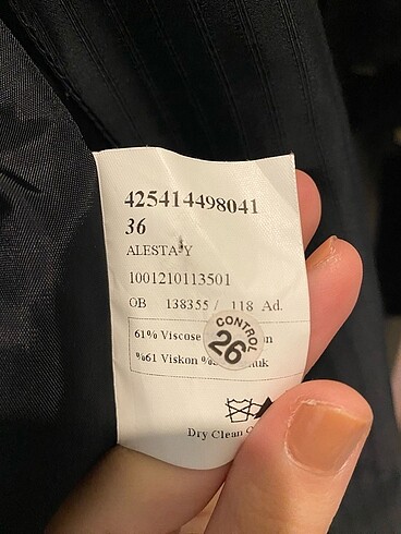 tek beden Beden Takım elbise ceketi