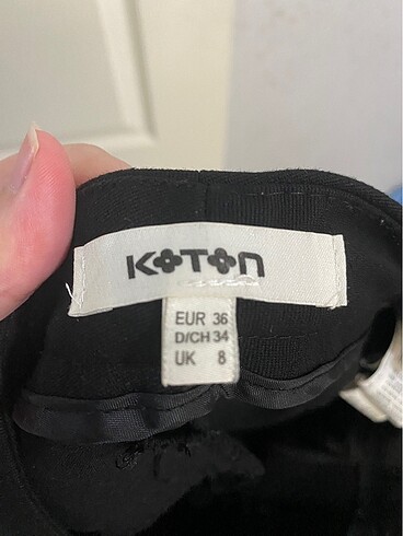 36 Beden Koton siyah kumaş pantolon