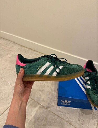 Adidas Gazelle Indoor Collegiate Green Lucid Pink Yeşil Ayakkabı