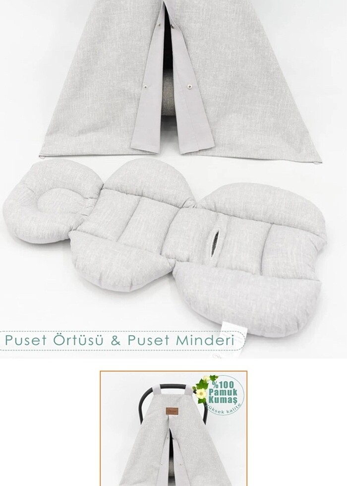 Puset süngeri / yastığı ve Örtüsü Set - Görsel 2