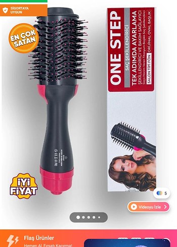 Pembe Saç Şekillendirici Fırça - Görsel 5