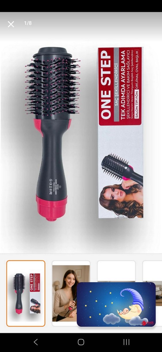 Pembe Saç Şekillendirici Fırça - Görsel 3