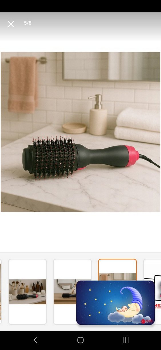 Pembe Saç Şekillendirici Fırça - Görsel 2