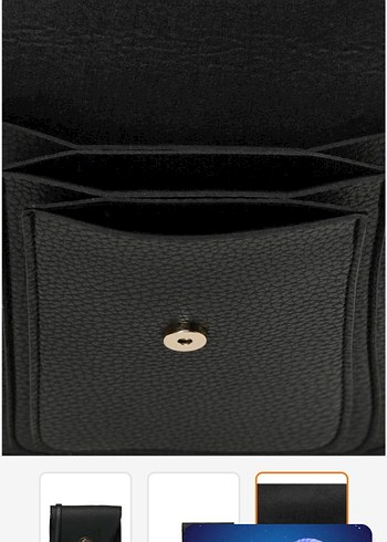 Siyah Deri Kadın Bel Çantası - Görsel 3