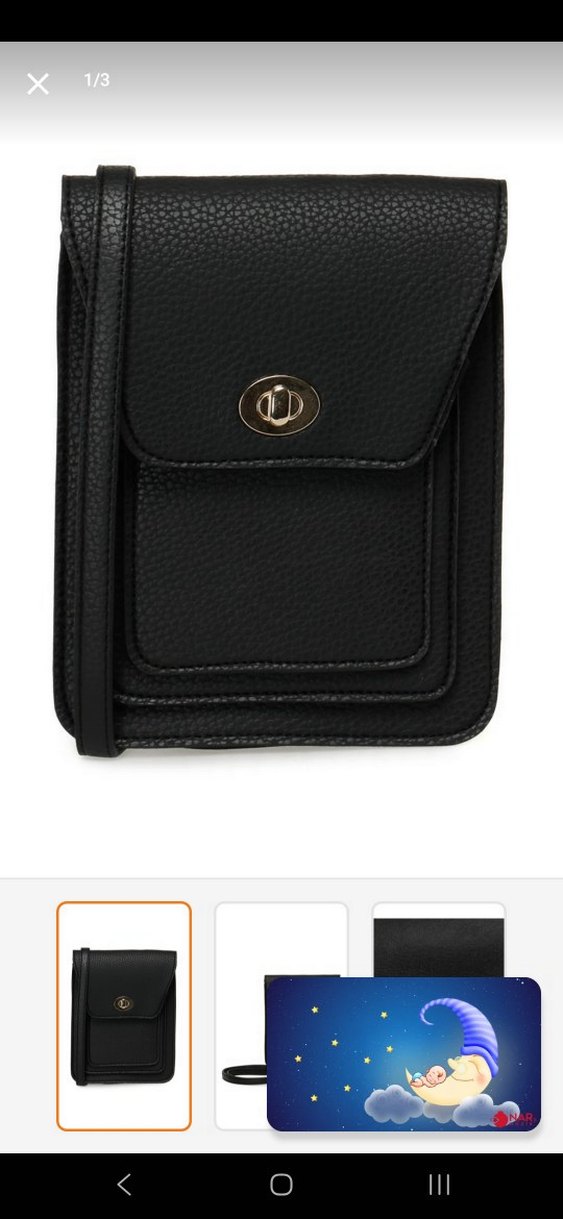 Siyah Deri Kadın Bel Çantası - Görsel 2