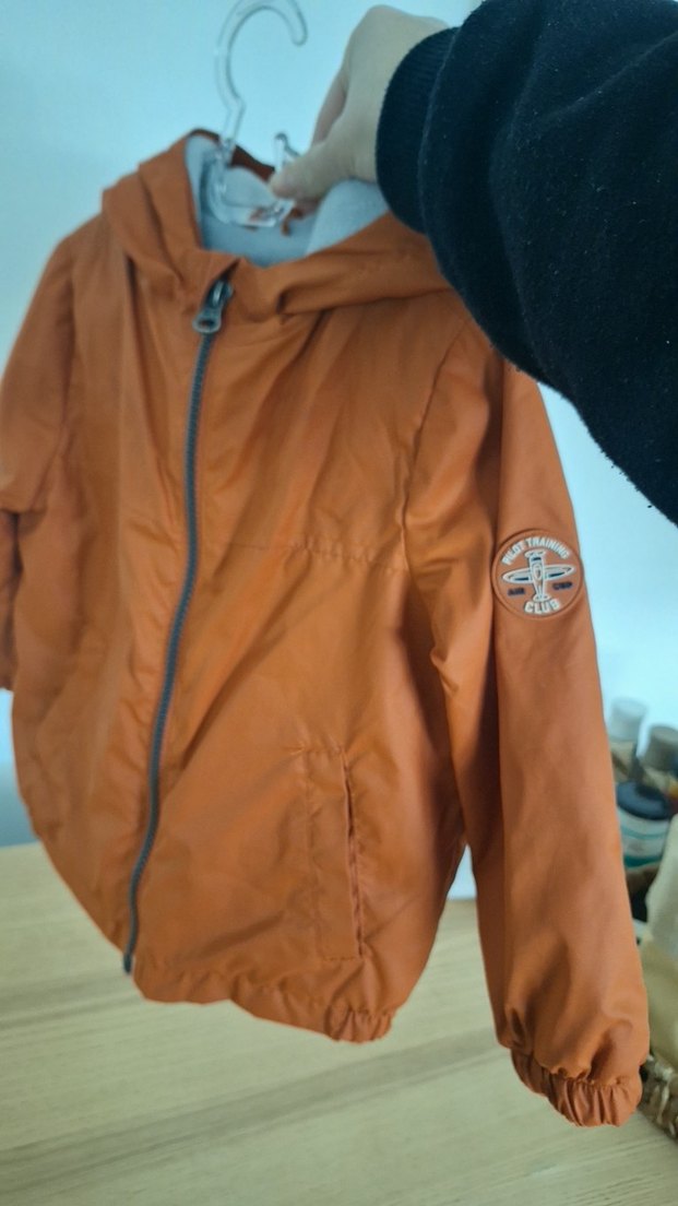 Erkek Çocuk Parlak Kahverengi Fermuarlı Mont - Görsel 4