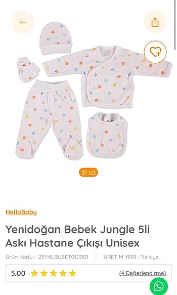 HelloBaby Bebek Set Toplu Satış