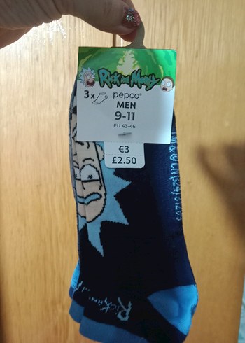 Erkek Mavi Desenli Çorap 3'lü - Görsel 2