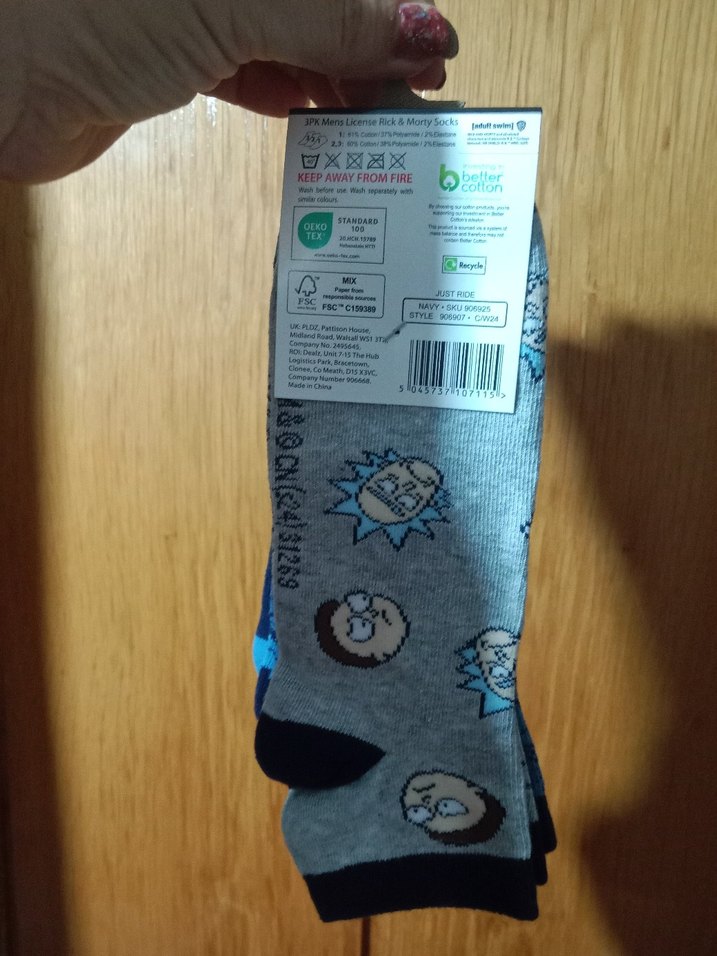 Erkek Mavi Desenli Çorap 3'lü - Görsel 3