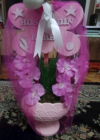 Pembe Dekoratif Çiçekli Saksı, bugüne özel 180 tl - Görsel 4