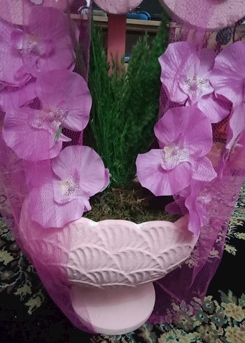 Pembe Dekoratif Çiçekli Saksı, bugüne özel 180 tl - Görsel 3