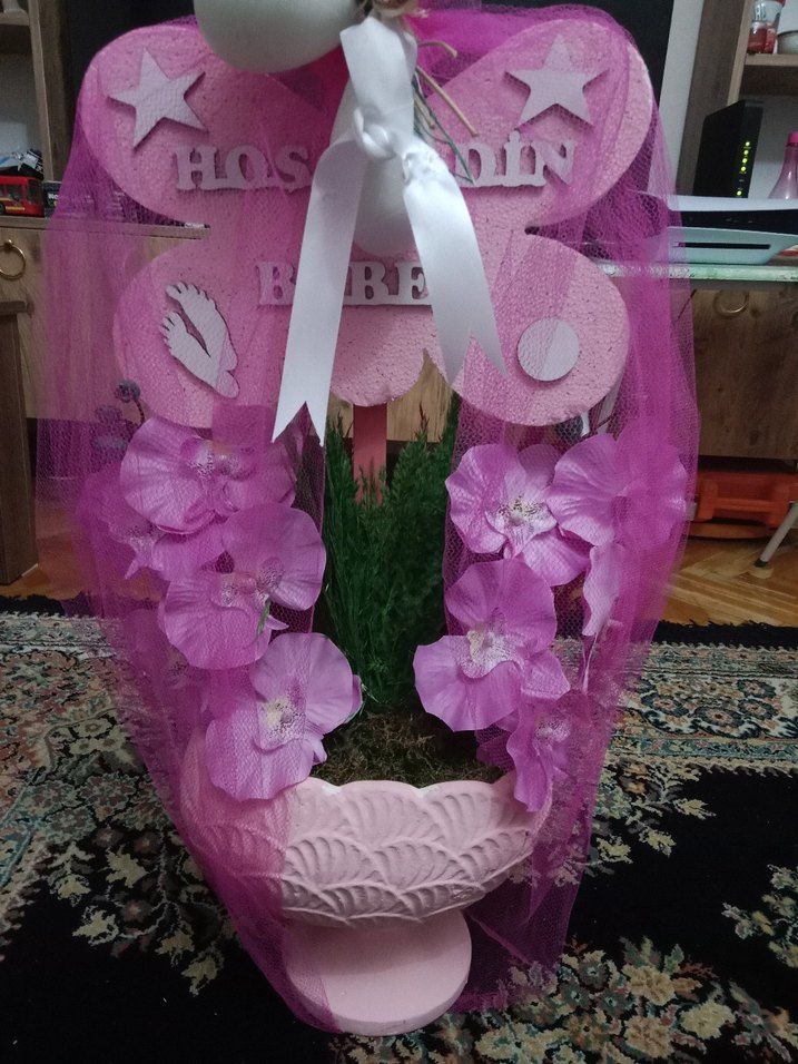 Pembe Dekoratif Çiçekli Saksı, bugüne özel 180 tl - Görsel 4