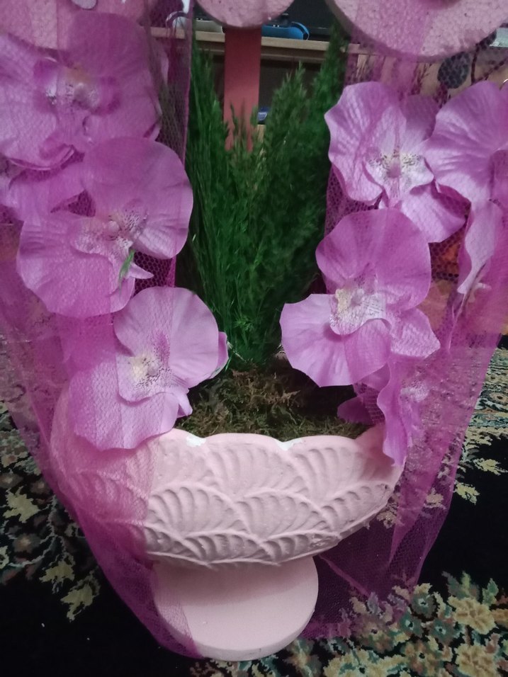 Pembe Dekoratif Çiçekli Saksı, bugüne özel 180 tl - Görsel 3