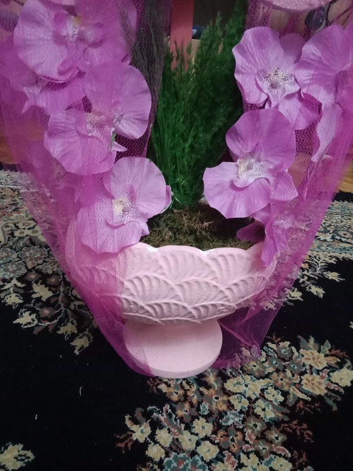 Pembe Dekoratif Çiçekli Saksı, bugüne özel 180 tl - Görsel 2