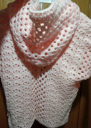 Pembe Bohem Örgü Kız Hırka,el örgüsü - Görsel 3