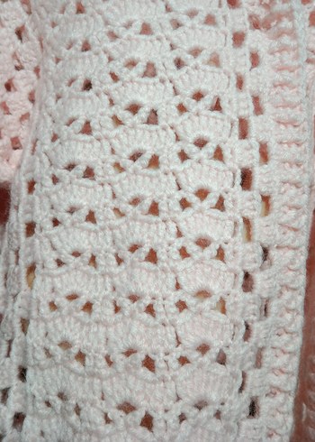 Pembe Bohem Örgü Kız Hırka,el örgüsü - Görsel 4