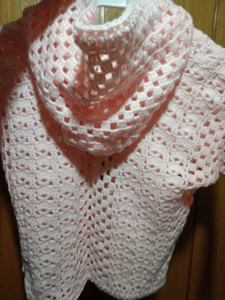 Pembe Bohem Örgü Kız Hırka,el örgüsü - Görsel 3