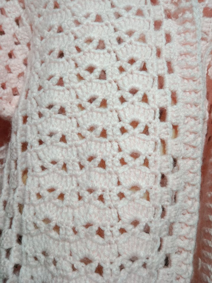 Pembe Bohem Örgü Kız Hırka,el örgüsü - Görsel 4