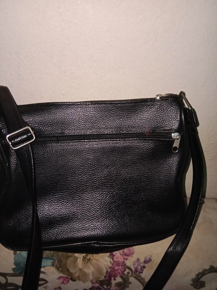 Siyah Deri Kadın Çanta - Görsel 2